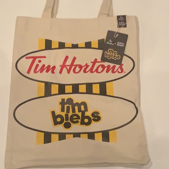 Justin Bieber “ Tim Biebs “  Canvas Tote New !! - Picture 9 of 11